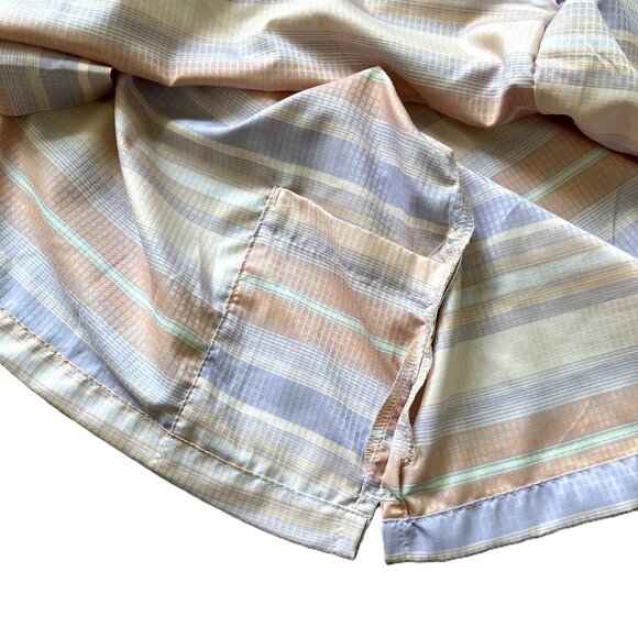 Columbia Silver Ridge Short Sleeve Shirt Omni-Shade Utility Pocket Pink Stripe - Picture 5 of 8